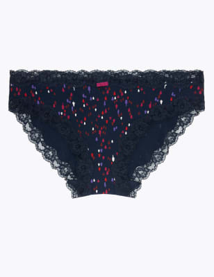 Culotte bikini &agrave; imprim&eacute; sapin de No&euml;l