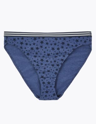 Culotte &eacute;chancr&eacute;e &agrave; imprim&eacute; &eacute;toiles