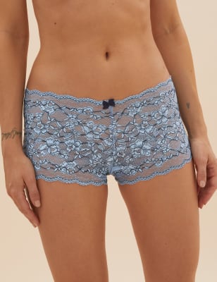 

Womens M&S Collection Hüftslips mit Spitze - Blue Mix, Blue Mix