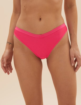 

Womens M&S Collection Wildblooms Miami Brazilian Knickers - Pink, Pink