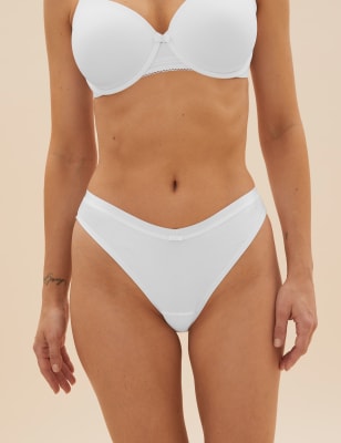 

Womens M&S Collection Miami-Brazilian-Slip mit Wildblumenmuster - White, White