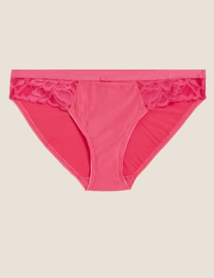 

Womens M&S Collection Wild Blooms Bikini Knickers - Pink, Pink