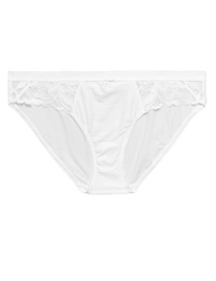 

Womens M&S Collection Wild Blooms Bikini Knickers - White, White