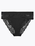 Sheer Lace High Leg Knickers