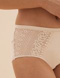 Sumptuously Soft™ Lace Trim High Rise Knickers