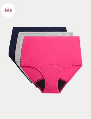 Buy Pink/Orange 2 pack Teen Heavy Flow Period Pants (7-16yrs) from