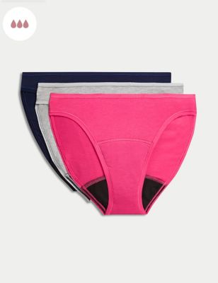3 Pieces/Set Menstrual Period Underwear Women Period Panties Modal