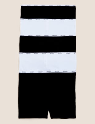 

Womens M&S Collection 5pk Cotton with Cool Comfort™ Boy Shorts - Black Mix, Black Mix