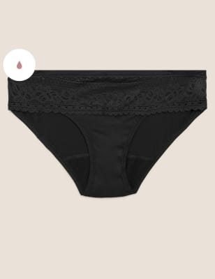 

Womens M&S Collection Light Absorbency Period Knickers - Black, Black