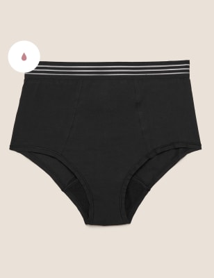 

Womens Confidence Light Absorbency Period Full Briefs - Black, Black