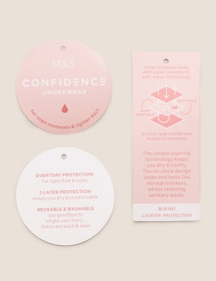 

M&S Collection Braguitas altas para la menstruación de absorbencia ligeraWomens - Black, Black