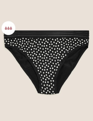  Culotte menstruelle échancrée ultra-absorbante - Black Mix