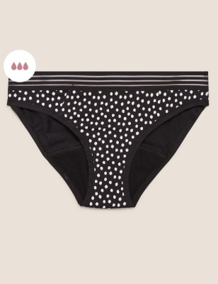 

Womens Confidence High Absorbency Bikini Period Knickers - Black Mix, Black Mix