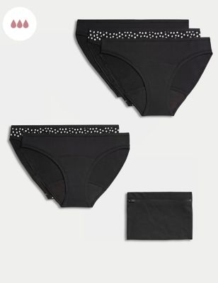 Pack de 5 braguitas bikini para la menstruación de alta absorción - US
