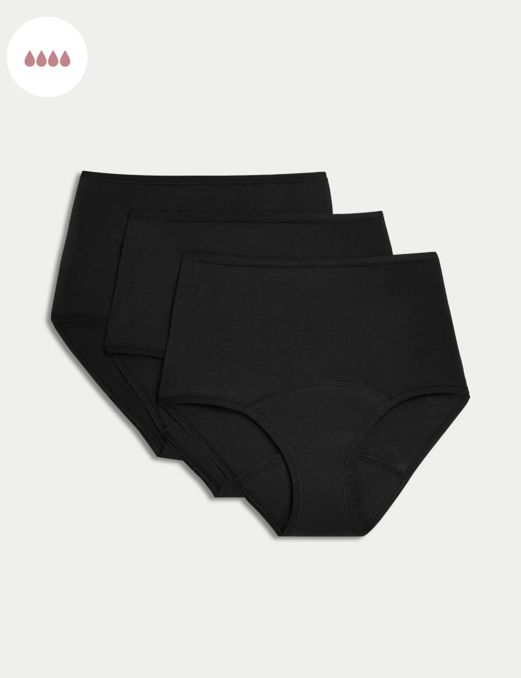 Women Menstrual Leakproof Panties High Waist Period Protective Easy Clean  Briefs Postpartum Underwear 3 Pack Black XX-Large price in UAE,  UAE