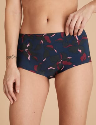  Shorty taille haute sans coutures apparentes - Navy Mix