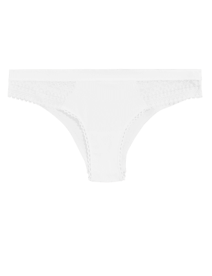 

Womens BODY Cool Comfort™ Cotton Rich Brazilian Knickers - White, White