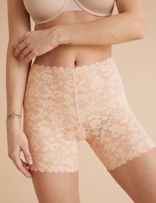 

Womens M&S Collection No VPL All Over Lace Cycling Short - Soft Opaline, Soft Opaline