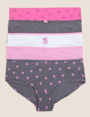 5pk Cotton Rich Percy Pig™ Knicker Shorts - BG