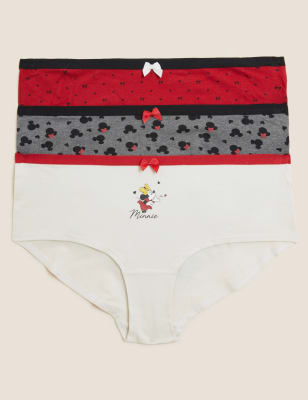 

Womens 3er-Pack Slips aus Baumwolle mit Lycra® und mit Minnie Mouse™-Motiv - Light Natural, Light Natural