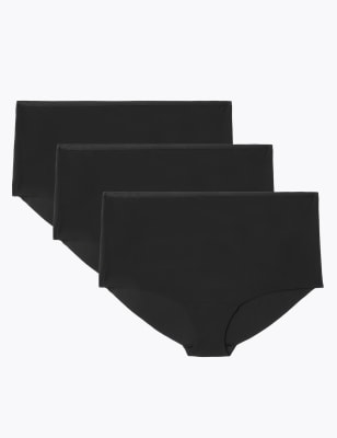 

M&S Collection Pack de 3 braguitas tipo culotte de talle alto sin marcasWomens - Black, Black