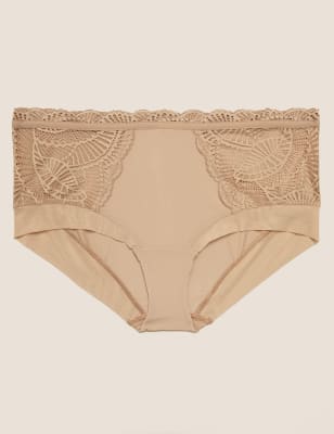  Shorty taille haute orné de dentelle - Rose Quartz