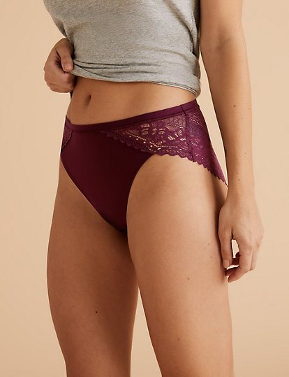Sumptuously Soft™ Lace High Leg Knickers
