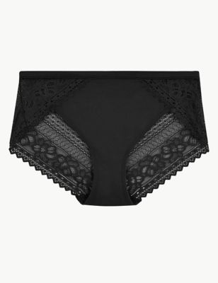 Sumptuously Soft™ Lace High Leg Knickers | M&S KR