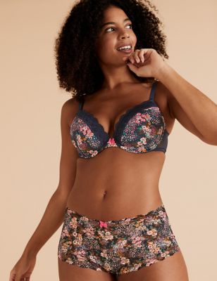 Floral Padded Plunge Racer Back Bra A-E, Limited Collection