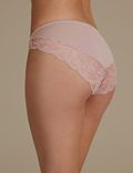 Floral Embroidered High Leg Knickers
