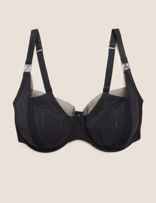 

Womens Autograph Luxe Essentials Underwired Minimiser Bra C-F - Black, Black