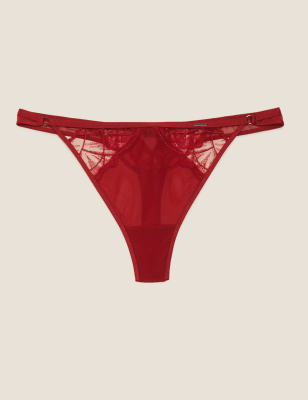 

Womens Autograph Calvi Embroidery Thong - Cherry Red, Cherry Red