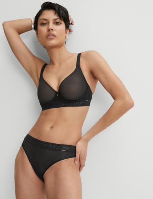 M&S Padded Underwired Full Cup Bra Marine Blue – Worsley_wear