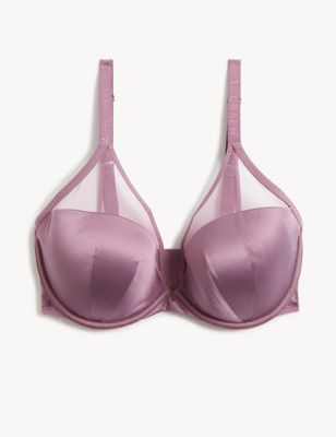 

Womens Autograph Tivoli Mesh Wired Plunge Bra F-H - Dusted Mauve, Dusted Mauve
