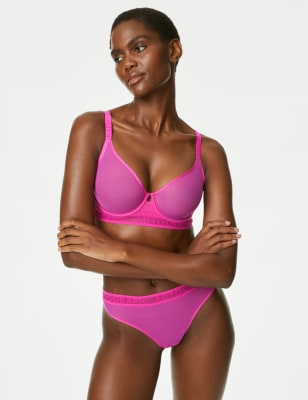 

Womens Autograph Tanga mit Mesh „Tivoli“ - Fuchsia, Fuchsia
