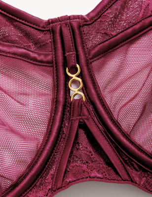 

Autograph Sujetador reductor con aros de malla y encaje Lexington para copa C-GWomens - Claret, Claret