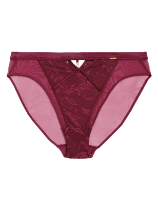 

Womens Autograph Lexington High Waisted High Leg Knickers - Claret, Claret