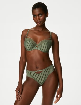 

Womens Autograph Rio Mesh Brazilian Knickers - Green Mix, Green Mix