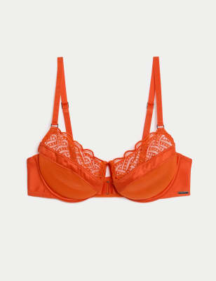 

Womens Autograph Belize Embroidery Wired Balcony Bra A-E - Bright Orange, Bright Orange