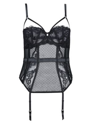 Floral Lace Underwired A-DD Basque | Autograph | M&S