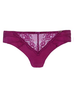 Silk Brazilian Knickers with French Designed Rose Lace | Rosie for ...