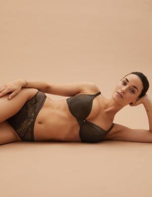 

ROSIE Sujetador de copa completa con aros de seda y encaje para copa A-EWomens - Dark Brown, Dark Brown