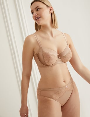 

Womens Rosie Balconette-Bügel-BH mit Seide und Spitze (F-H) - Rose Quartz, Rose Quartz