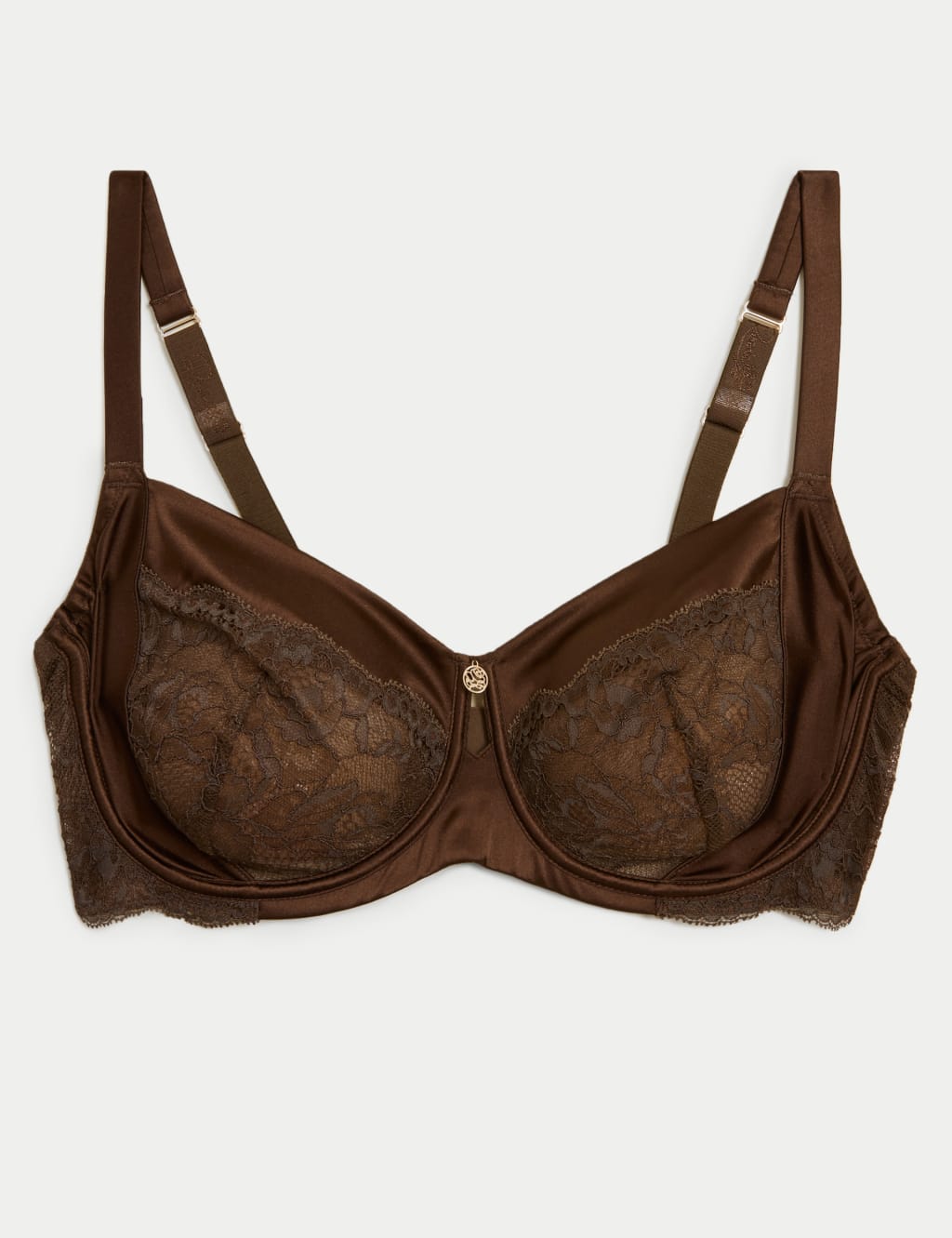 Silk & Lace Wired Balcony Bra F-H image 2