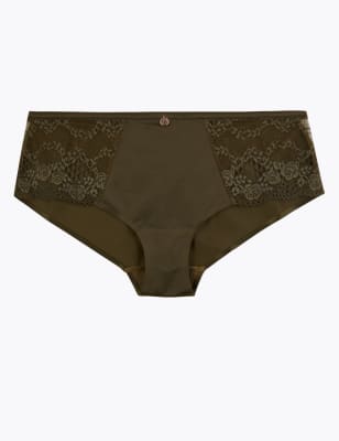 Shorty taille basse aspect soyeux