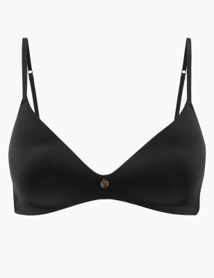 Soutien-gorge ampliforme plongeant aspect soyeux