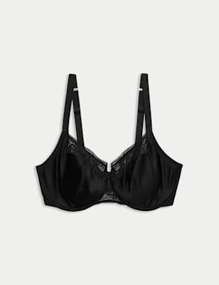 

Womens Rosie Balconette-Bügel-BH mit Seide und Spitze (F-H) - Black, Black