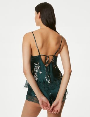 Lace Trimmed Silk Camisole