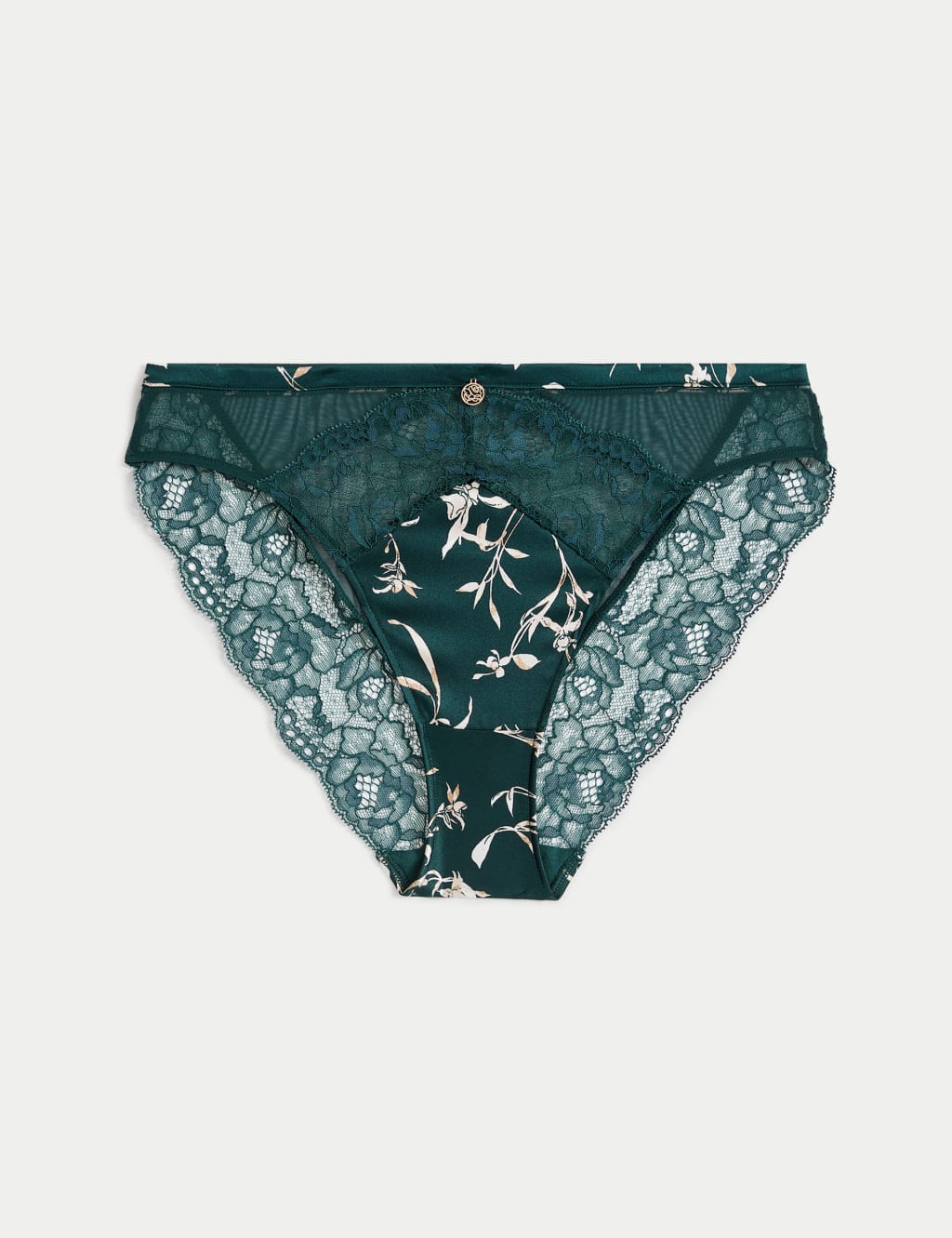 Cassia Silk & Lace High Leg Knickers image 2