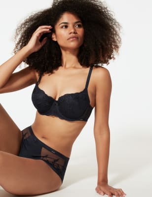 Soutien-gorge ampliforme &agrave; balconnet et broderies Athena, bonnets A&nbsp;&agrave;&nbsp;F